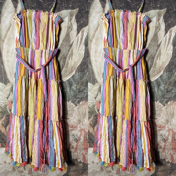 New Anthropologie Feliza Tiered Midi Dress - Picture 3 of 5